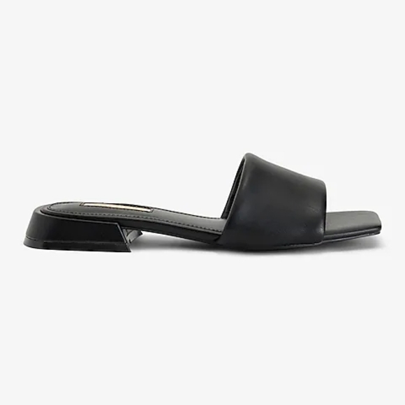 Express Black Minimalist Slide Sandals - Picture 3 of 4